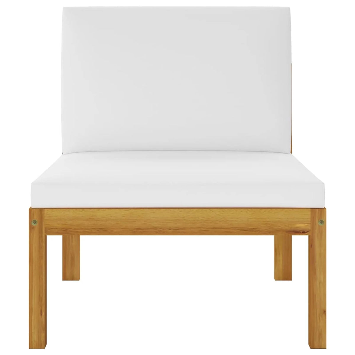 Cream White Acacia Wood Rope Middle Sofa J351