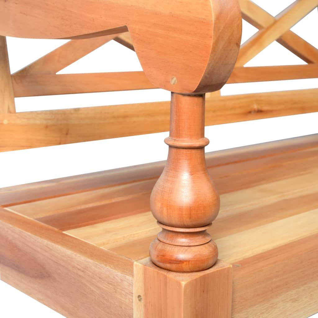 Solid Mahogany Wood White Bench W3129