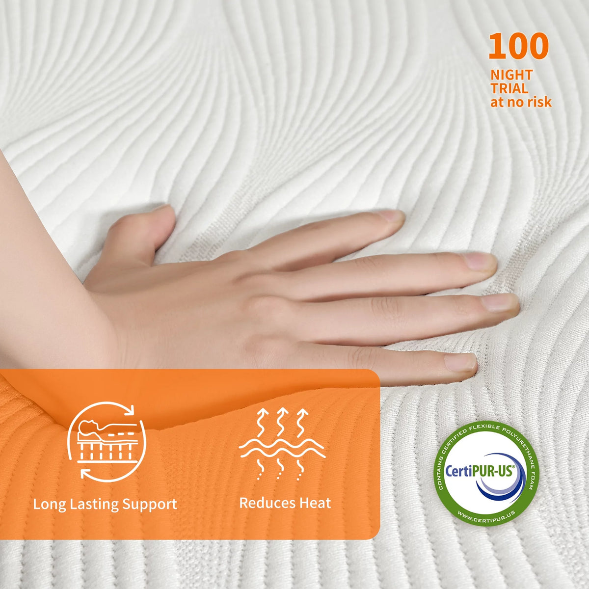 14 inch Memory Foam Hybrid Mattress Queen G2297