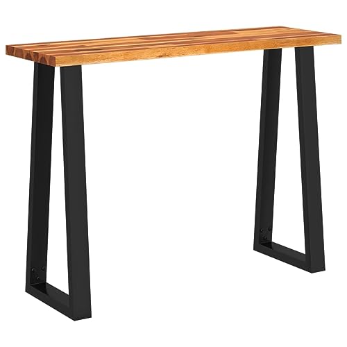 Solid Wood Acacia Console Table with Live Edge W52743