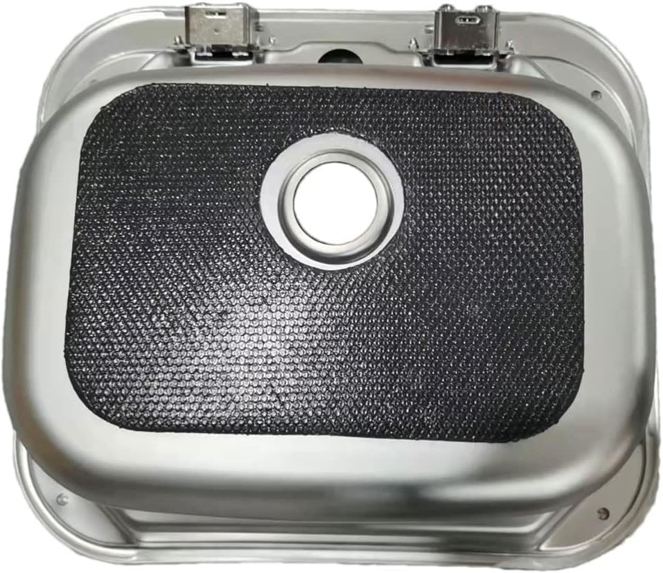 RV Kitchen Sink Stainless Steel Hand Wash Basin with Tempered Glass Lid M851