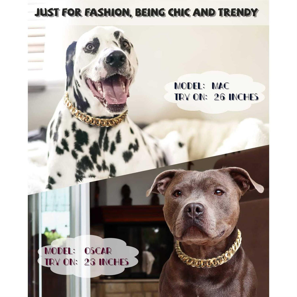 Gold Chain Cuban Link Dog Collar L980