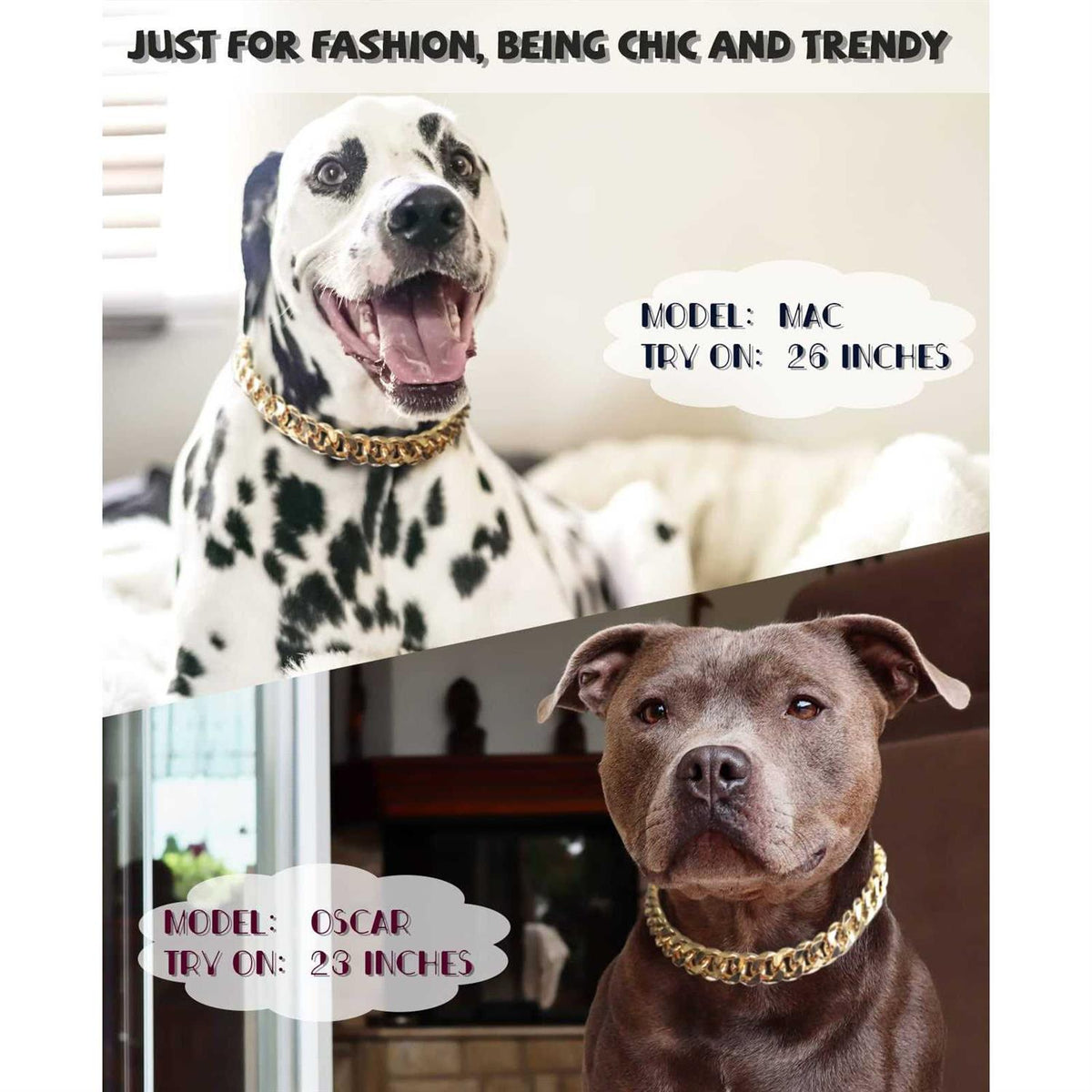 Gold Chain Cuban Link Dog Collar L980