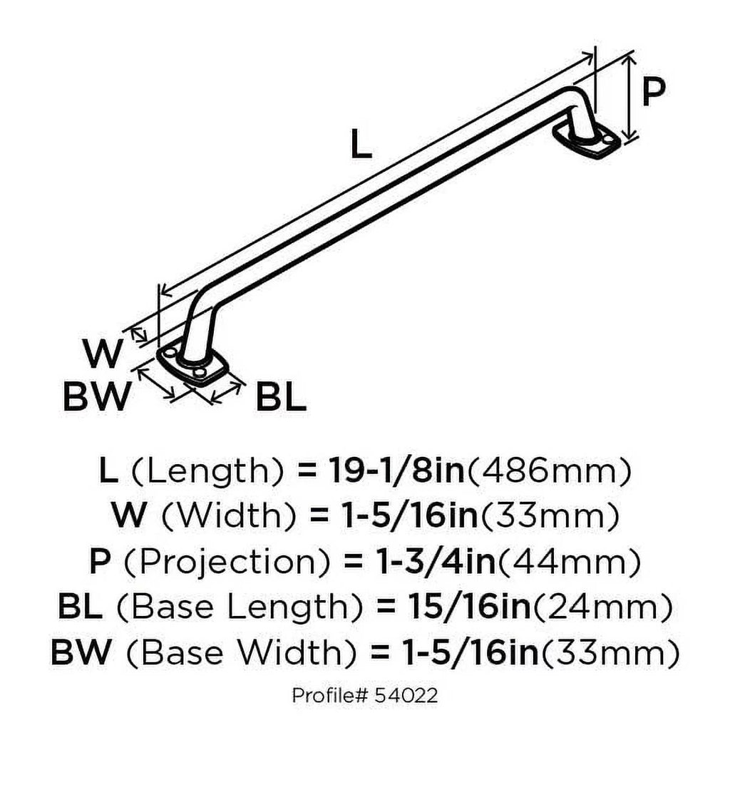 18 in Center-to-Center Satin Nickel Appliance Pull Z940876