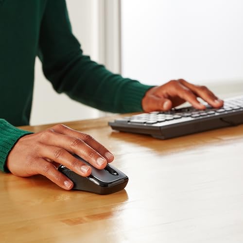 Black Wireless Optical Computer Mouse with USB Nano Receiver L304