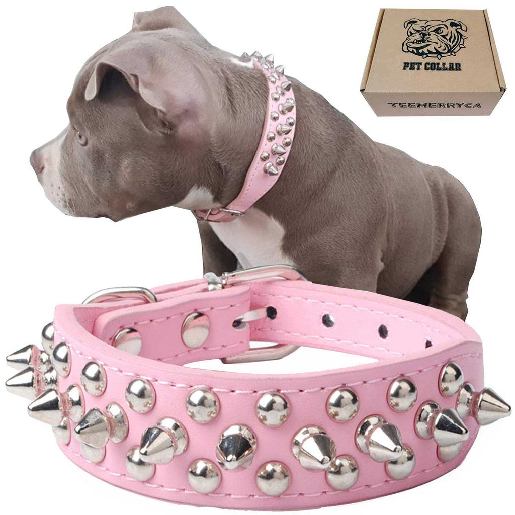 Adjustable Leather Spiked Studded Dog Collar O74922