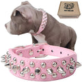 Adjustable Leather Spiked Studded Dog Collar O74922