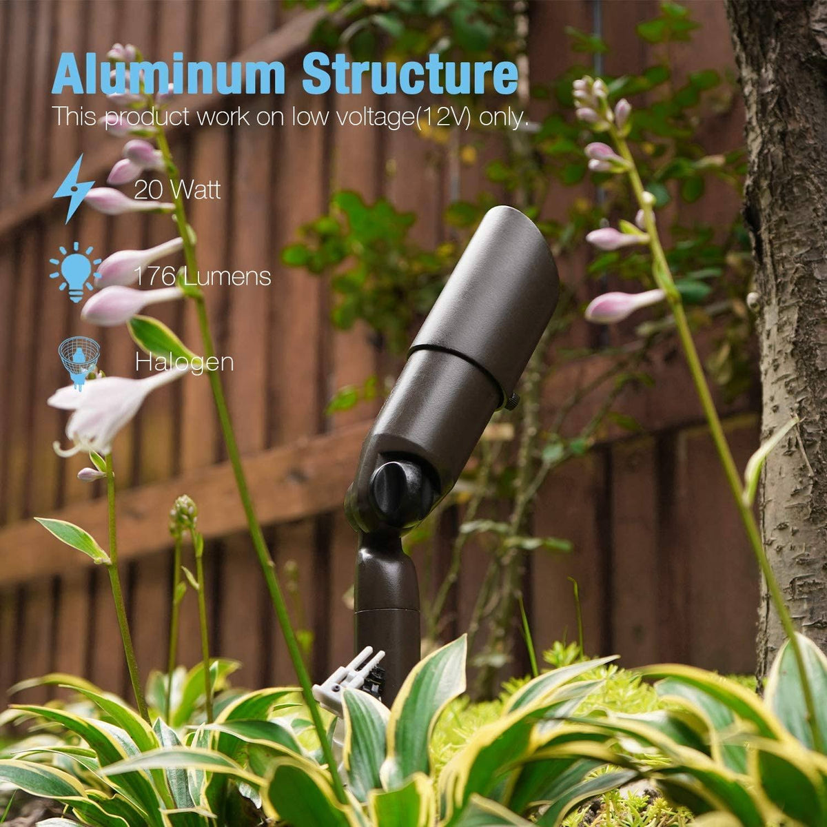 Waterproof Low Voltage Landscape Lighting Set with Spike Stand A632