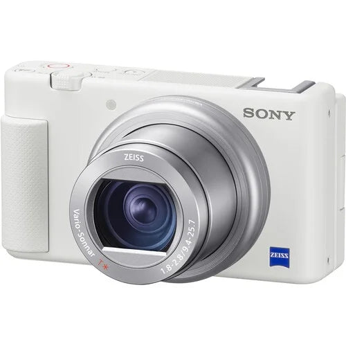 White Compact Digital 4K Camera Bundle O7431