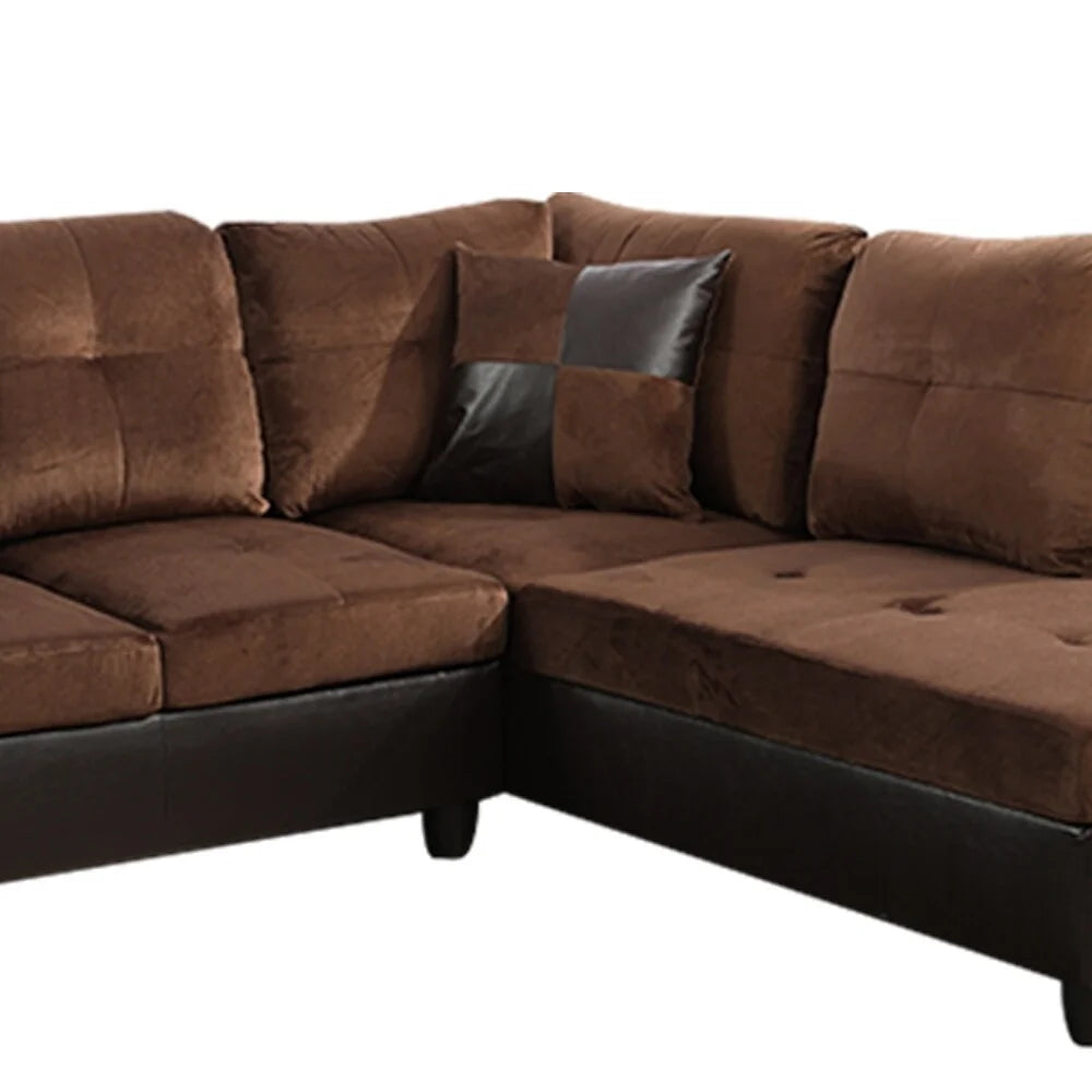 Brown Left Chaise Sectional N348615