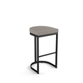 Grey and Beige Polyurethane Counter Stool with Black Metal X911116