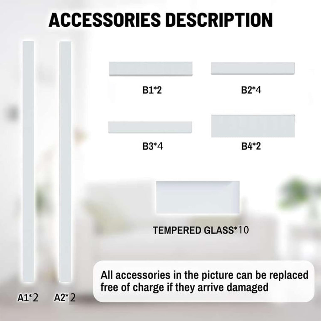 36''x84'' Frosted Glass Barn Door x 2 J7253