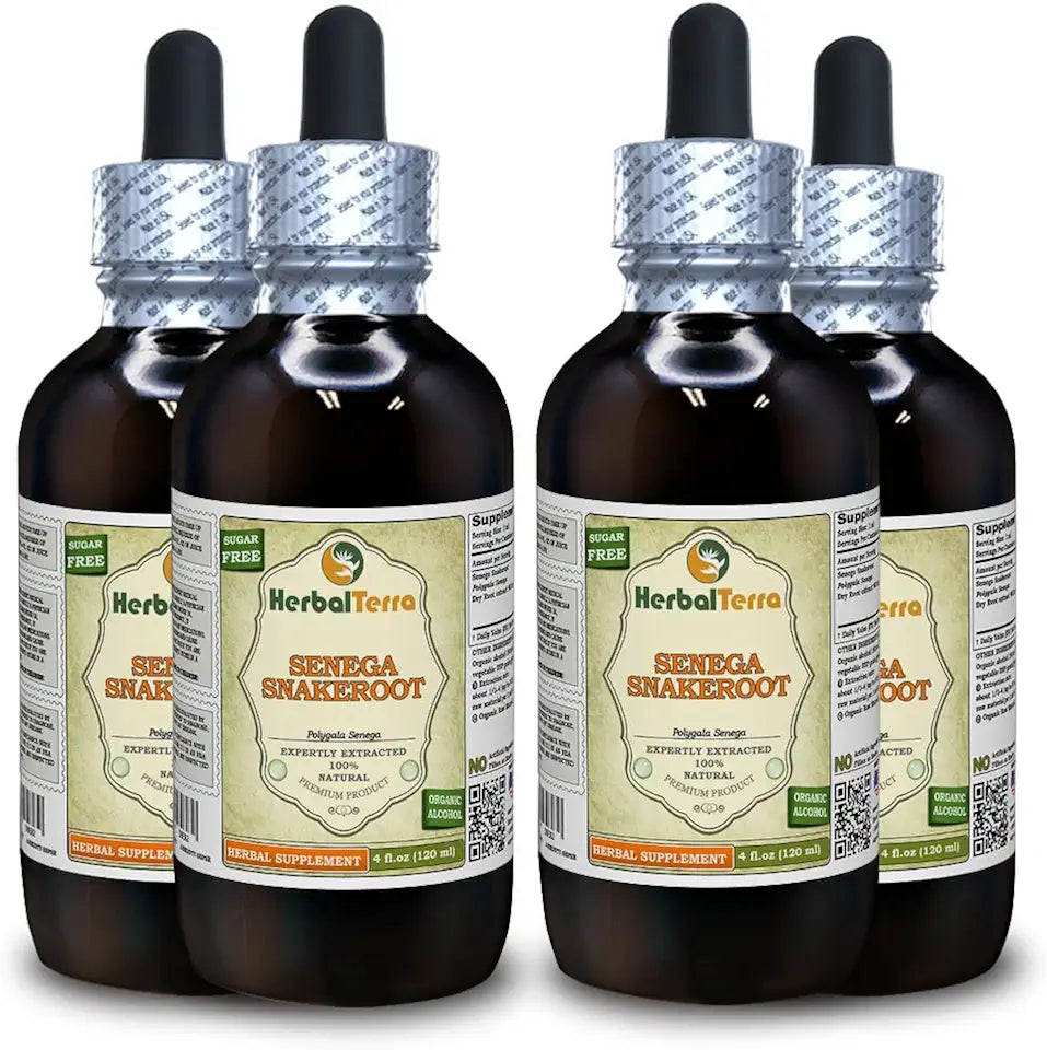 Senega Snakeroot Tincture Dried Roots Liquid Extract 4x4 fl.oz H4682