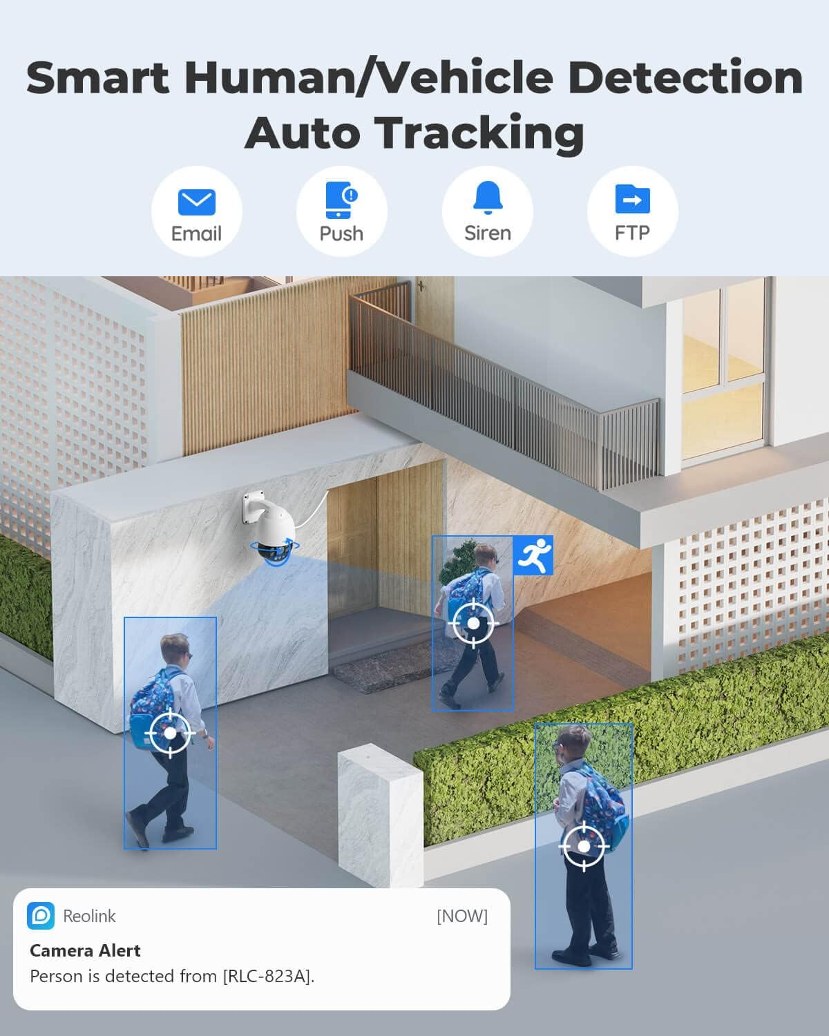 4K PTZ Outdoor Camera with 5X Optical Zoom Auto Tracking K6856
