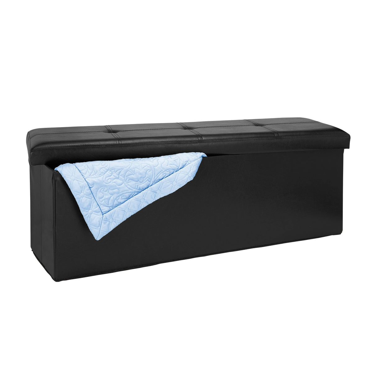 Black Triple Folding Ottoman O147438