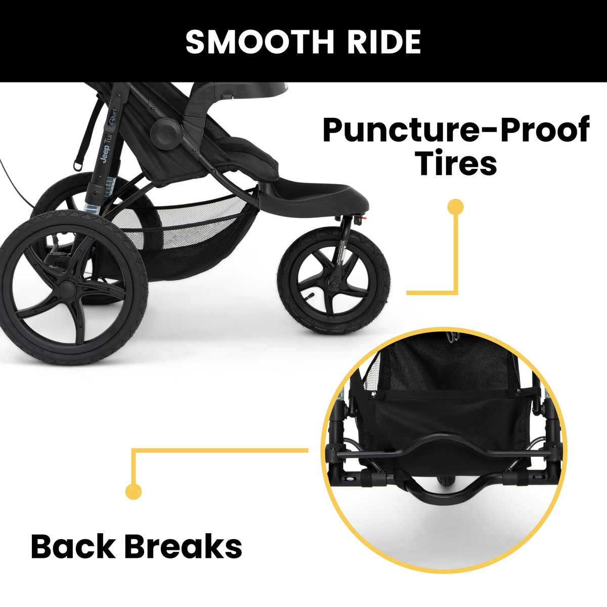 Black Jogging Stroller U494
