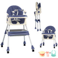 Blue Baby Highchair with Double-Layer Tray L14984