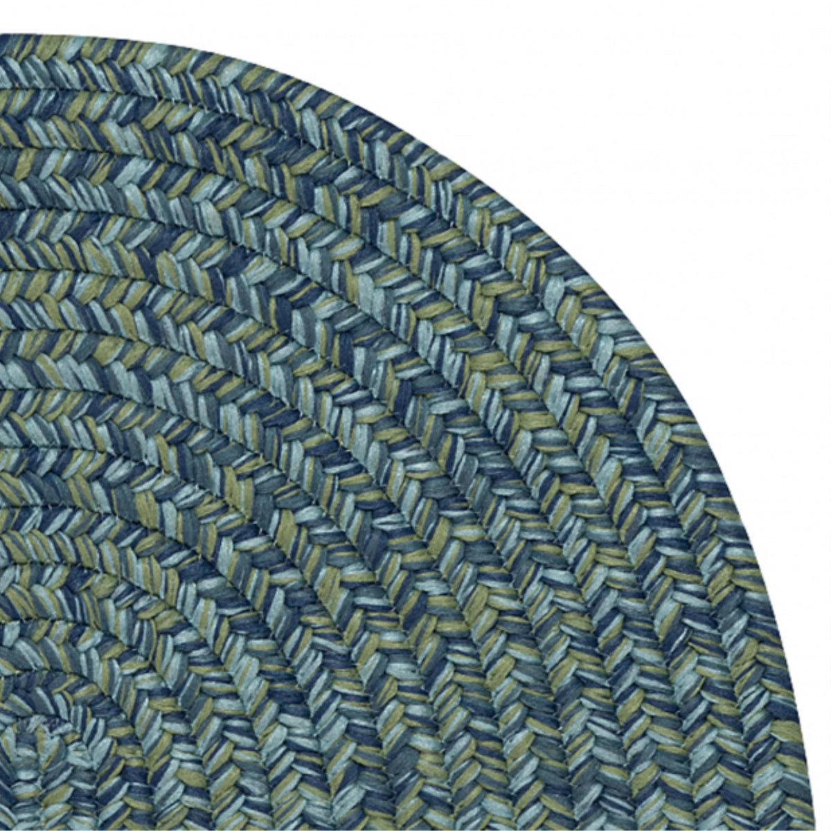 Green Reversible Oval Area Throw Rug F1316