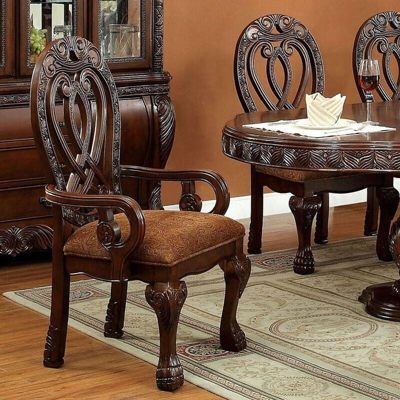 Cherry Solid Wood 7 Pc Dining Set Q231229