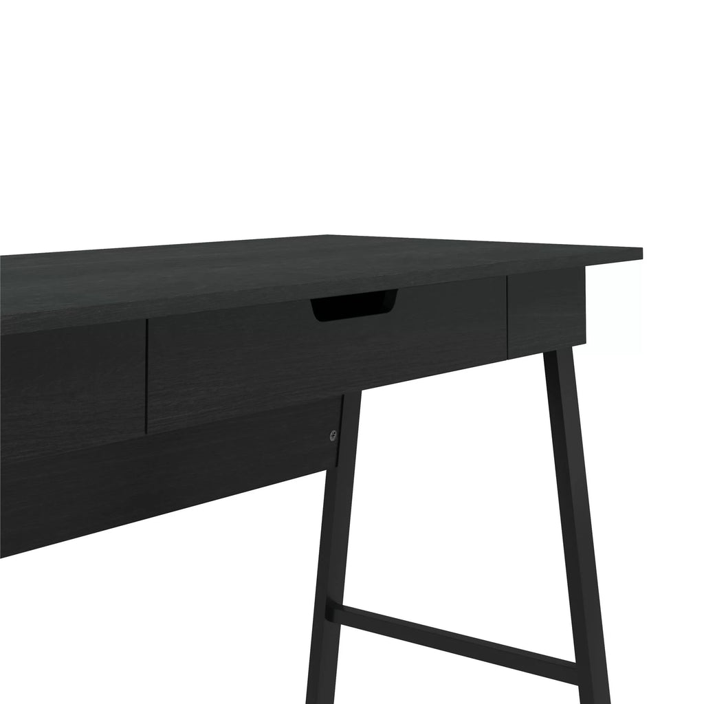 Black Oak Computer Desk with Drawer F5459