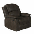 Dark Brown Faux Leather Recliner W42807
