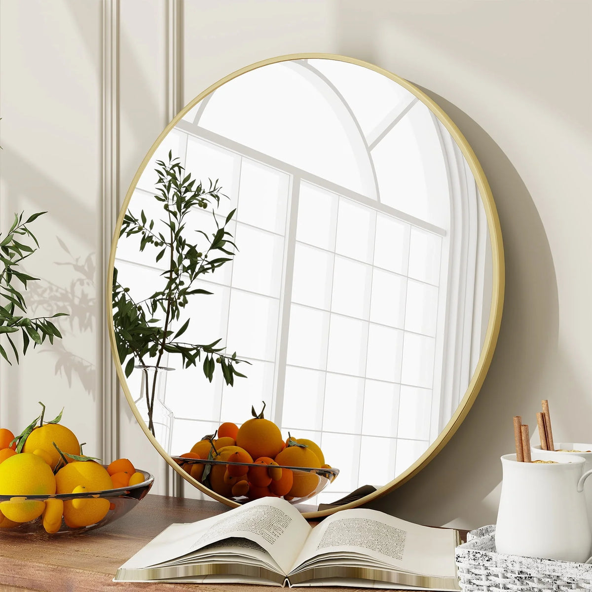 24 Round Wall Mounted Mirror A70980