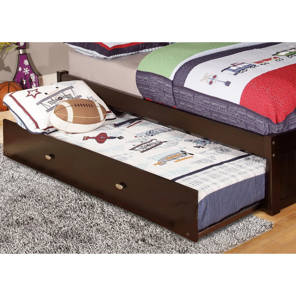 Solid Pine Bunk Bed in Dark Espresso Y17303