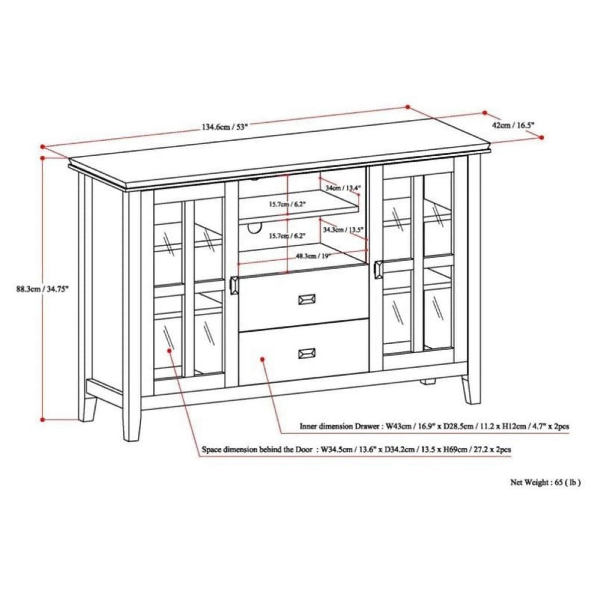 53" TV Stand H601