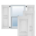 Primed Wood Raised Panel Shutters, Per Pair C854702