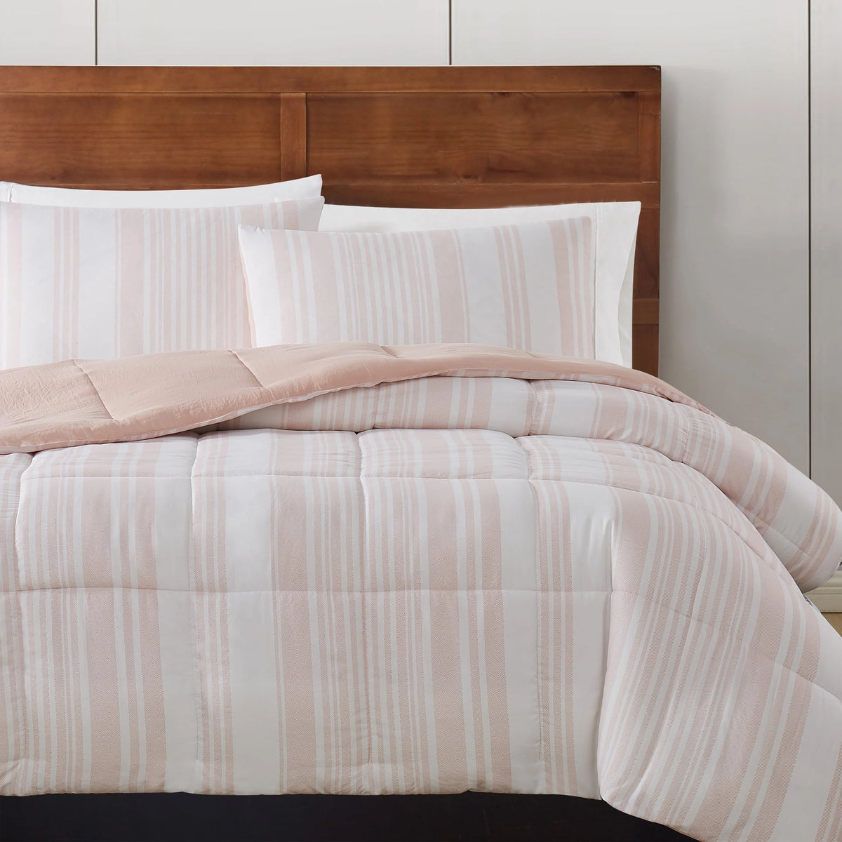 Grey 4-Piece Garment Washed Comforter Set S2181
