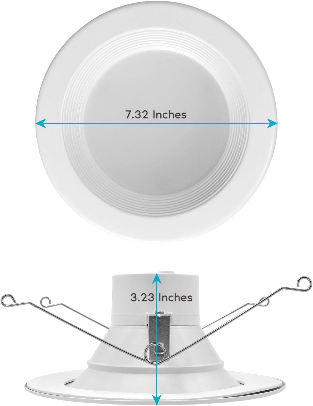 5/6 Inch LED Recessed Retrofit Downlight, 14W, Color Selectable, Dimmable, 1100 Lumens, 4 Pack Q407