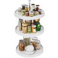 18-Inch 3-Shelf Lazy Susan Corner Kitchen Cabinet Organizer with Telescoping Mount, White X529470