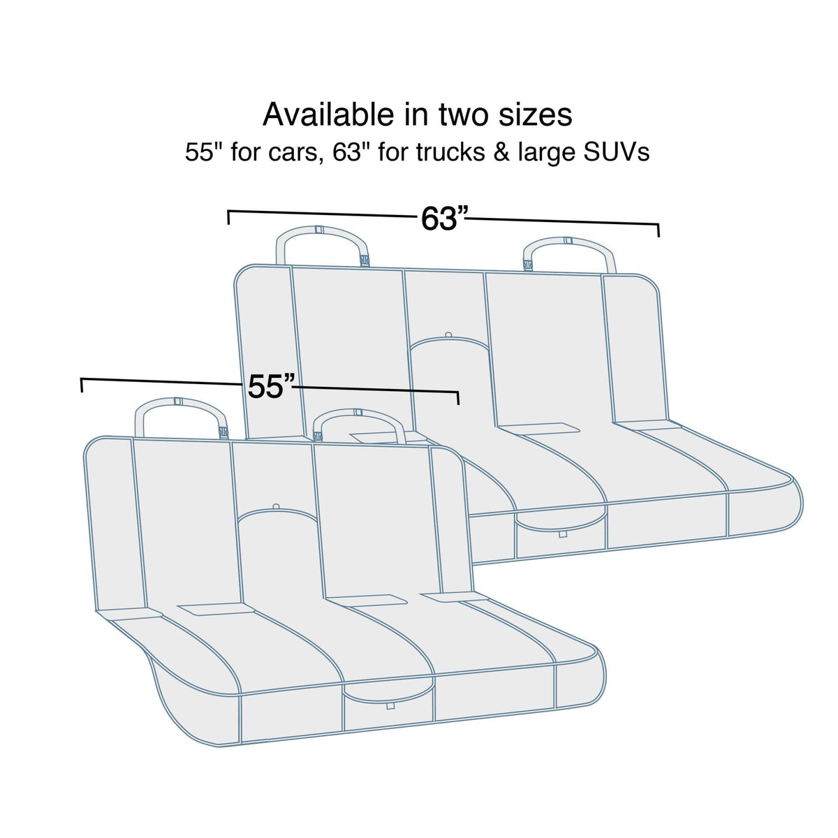 Grey Waterproof Car Bench Seat Cover P7259