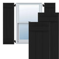 Black Composite Board-n-Batten Shutters, Per Pair P237