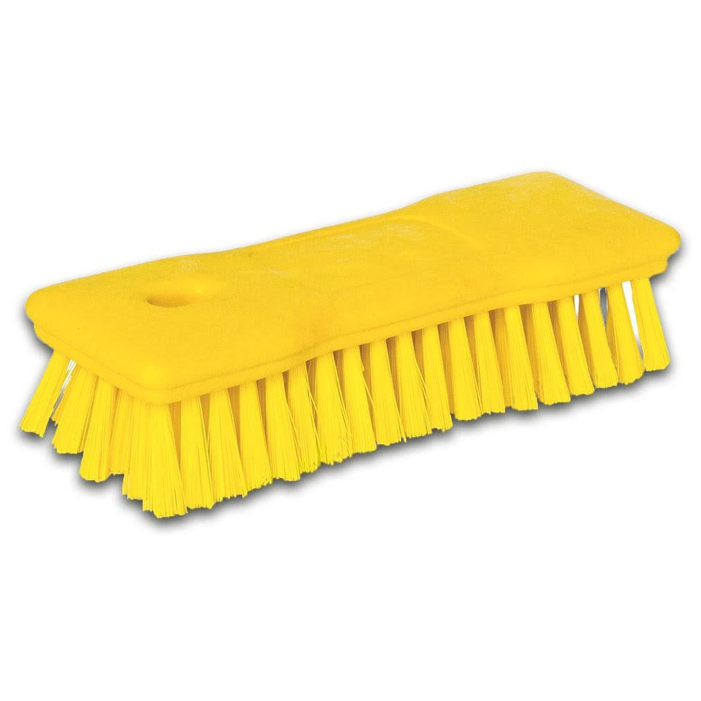 Yellow Crimped Poly Hand Brush (Pack of 6) X869