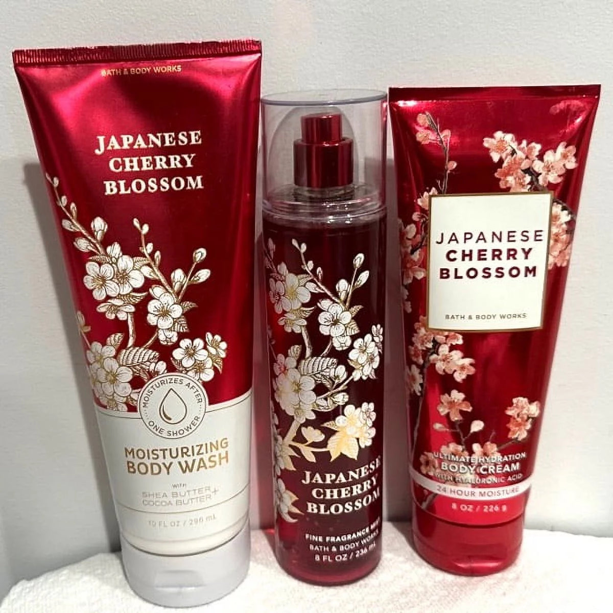 Japanese Cherry Blossom Body Wash Fragrance Mist and Body Cream C371