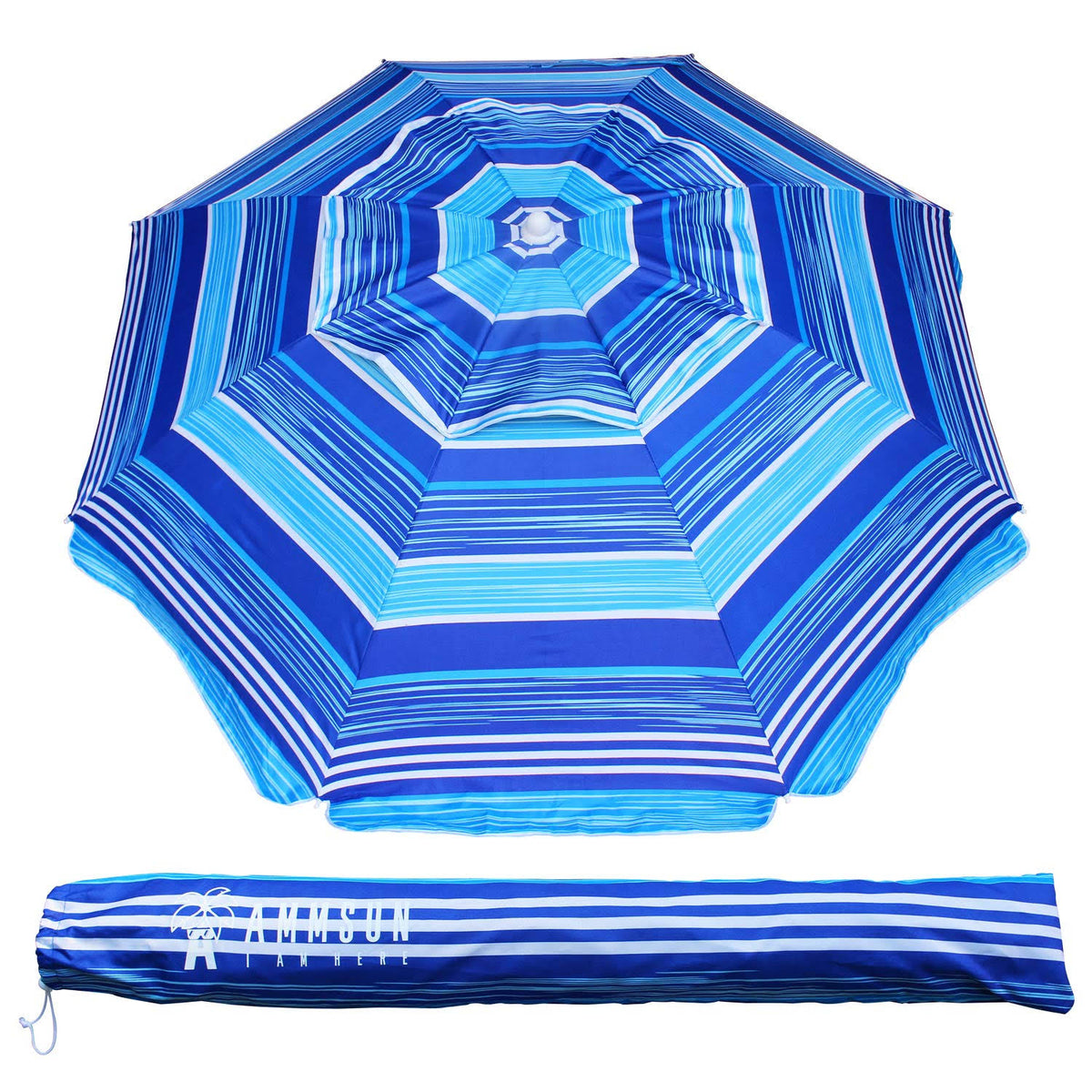 6.5 ft Outdoor Patio Beach Umbrella with Tilt and Carry Bag UPF 50+ P715424