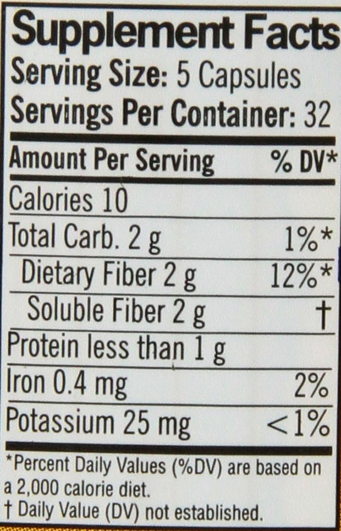 Fiber Supplement Capsules, 160-Count Bottle U869
