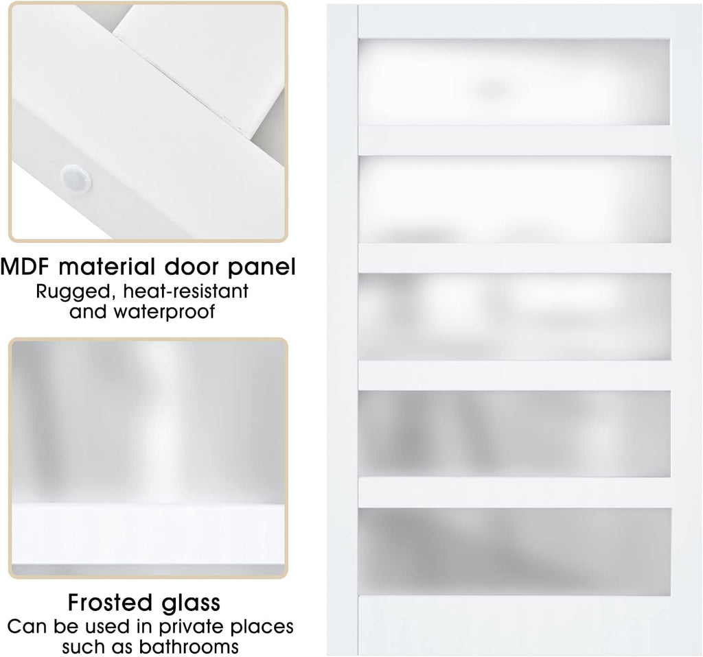 36''x84'' Frosted Glass Barn Door x 2 J7253
