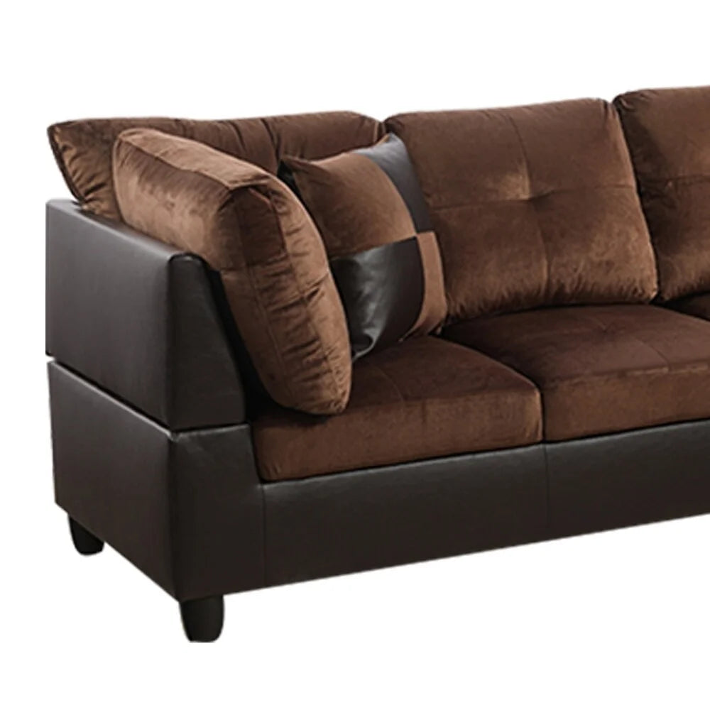 Brown Left Chaise Sectional N348615