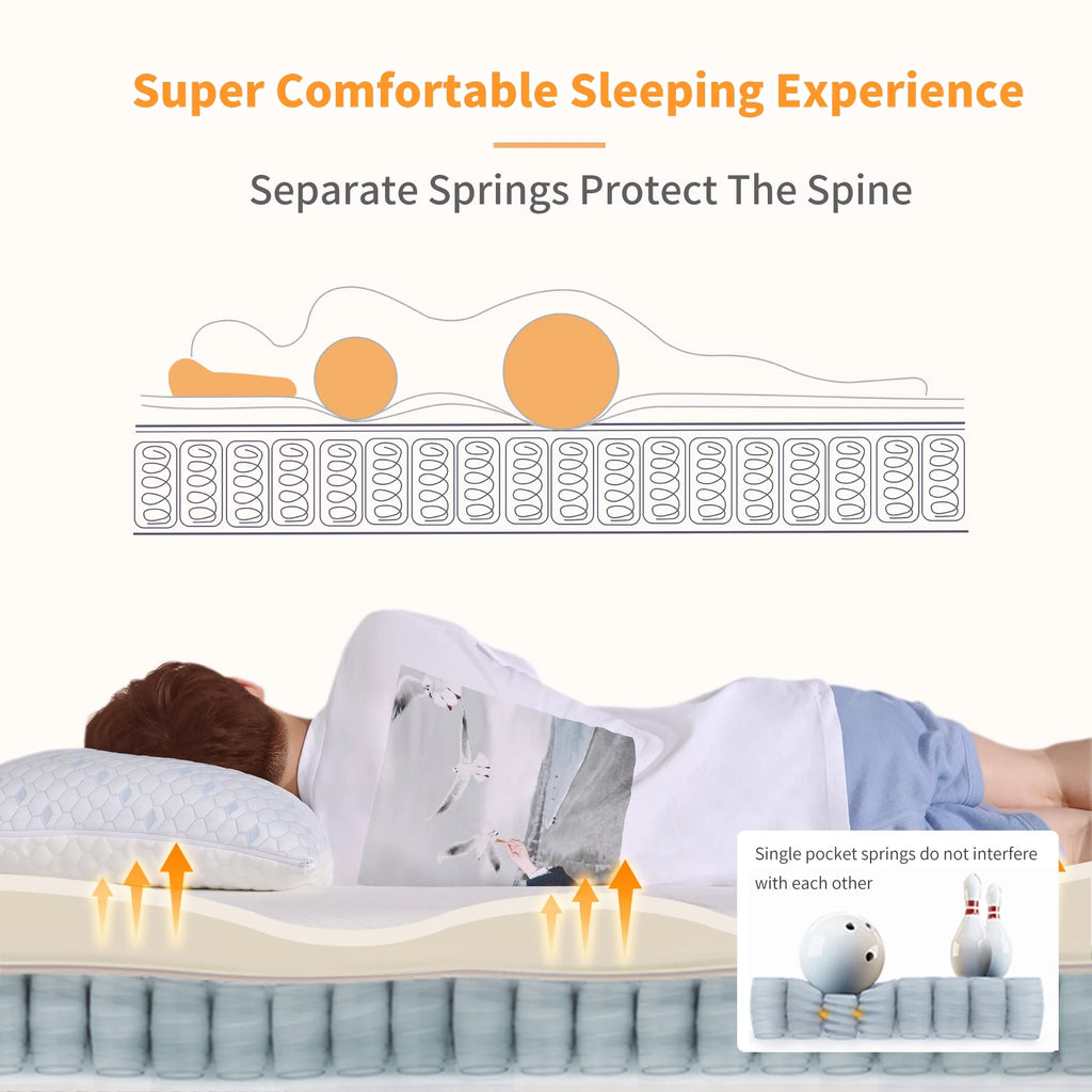14 inch Memory Foam Hybrid Mattress Queen G2297