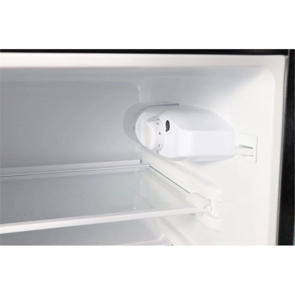 2 Door Mini Freestanding Refrigerator with Freezer in Black G9618