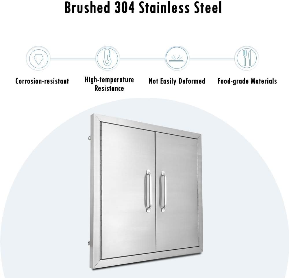 Stainless Steel Double Access Door 24 W X 24 H V8013