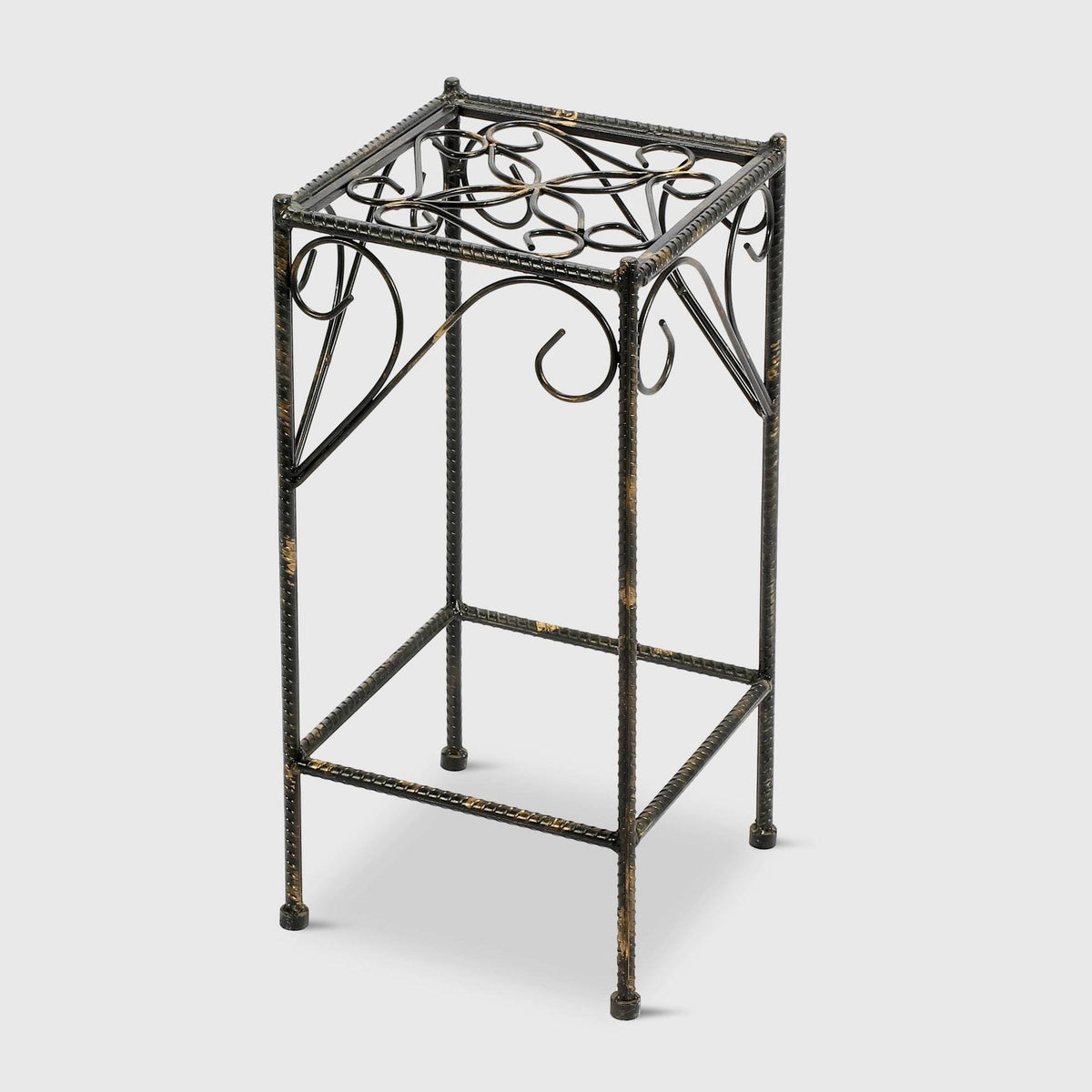 Medium Celtic Clover Square Cast-Iron Plant Stand R8735