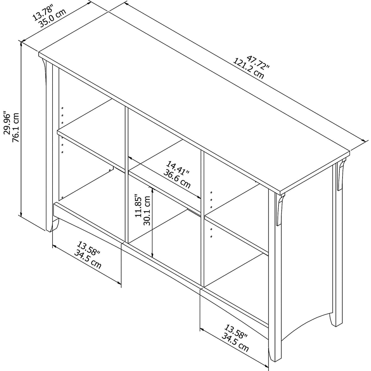 Gray 6-Cube Organizer K8397