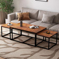3 Piece Industrial Rectangular Nesting Coffee Table Set L837309