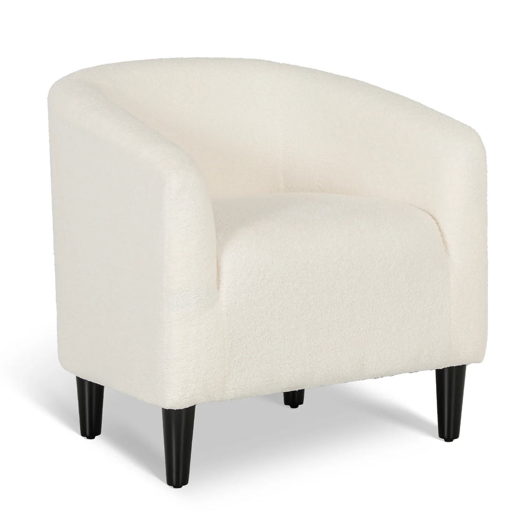 Cream Sherpa Upholstered Accent Chair D3253