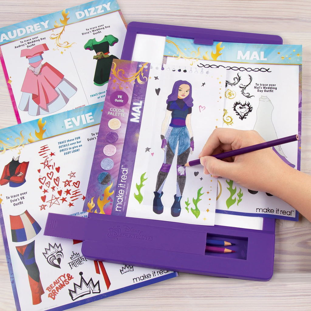 9 Piece Light Table & Sketchbook Set with Stickers & Coloring Pencils H159346