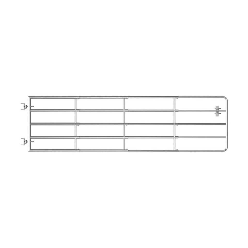 5 Bar Field Gate Steel Silver H3143