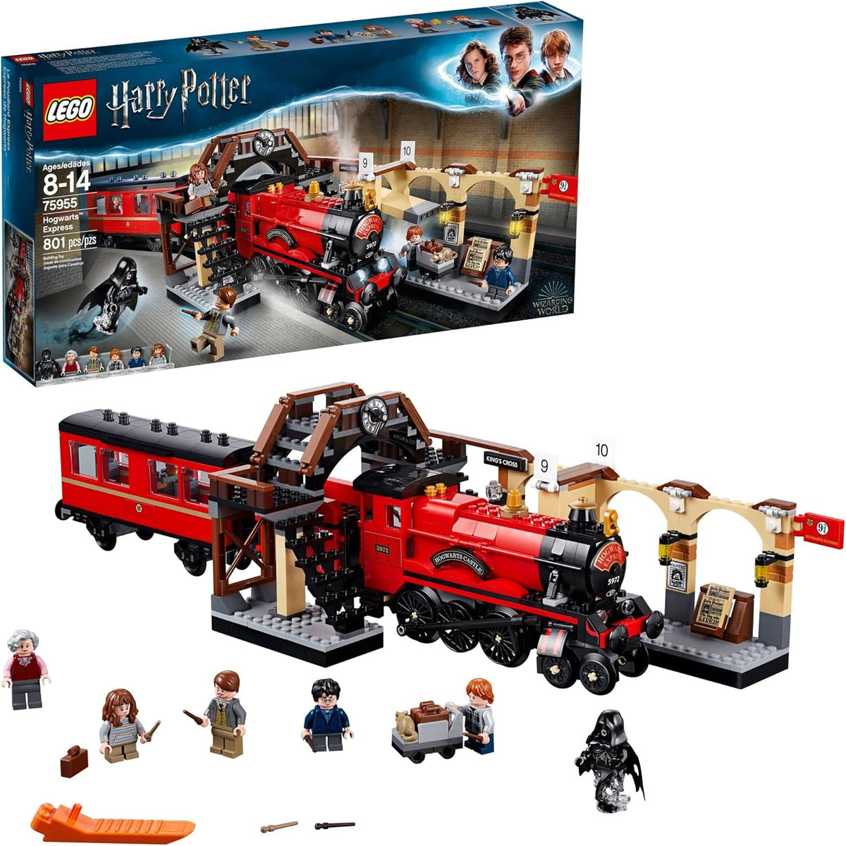 LEGO Harry Potter Hogwarts Express Toy Train Building Set includes Model Train and Minifigures (801 Pieces) R859506